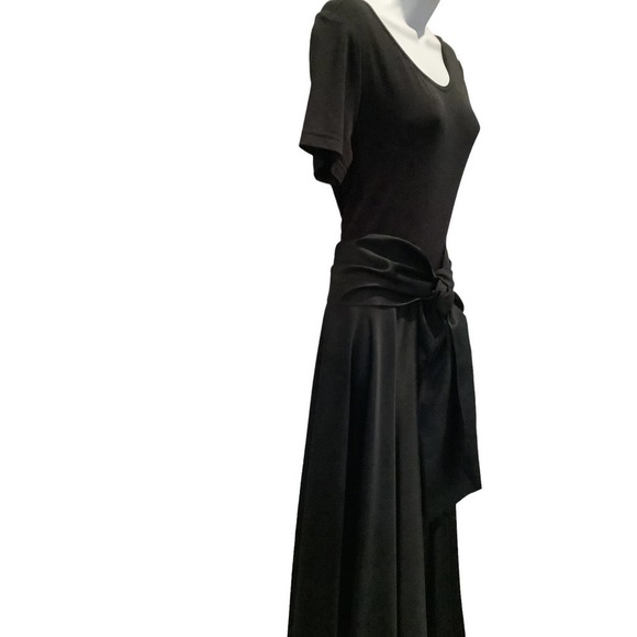 CDC EVENING CAREN DESIREE COMPANY BLACK SATIN FORMAL GOWN 10 - Picture 5 of 11